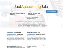 Tablet Screenshot of justaccountingjobs.com
